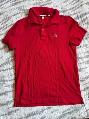 Lacoste Men’s Red Polo Shirt Slim Fit Large